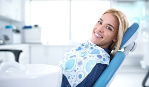 woman in dental chair