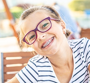 Girl smiling outside