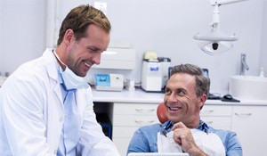 Man smiling in the dental chair